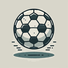 Obraz premium vector illustration of ball in soccer