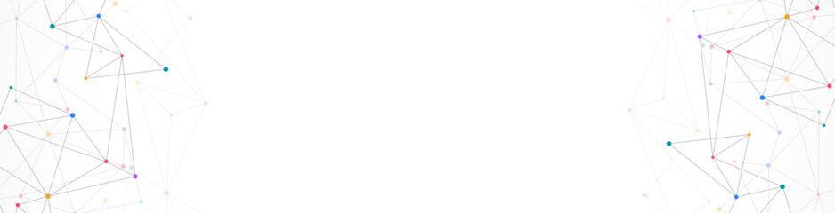 Abstract vector background and geometric pattern with connecting the dots and lines for banner design or header. Minimalistic vector texture for modern design