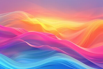 Colorful Abstract Swirl with Vibrant Waves, Rainbow Gradient, and Artistic Flow in a Dynamic Composition