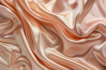 Smooth elegant pink silk or satin luxury cloth texture background is waving and flowing