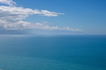 Obraz premium Sea and mountains, Milazzo, Sicily, Italy