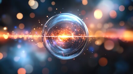 Luminous Orb Encapsulating Cosmic Energy and Light