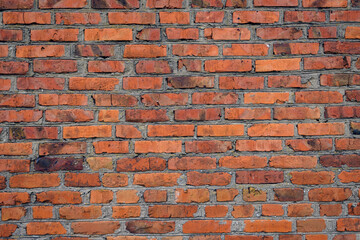 Red brick wall background.