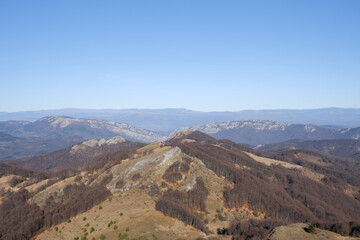 Fototapeta premium Stunning view of mountains in Pirot, Serbia, Vlaska and Greben mountain