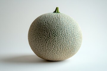 Smooth, textured surface of melon showcases natural patterns and