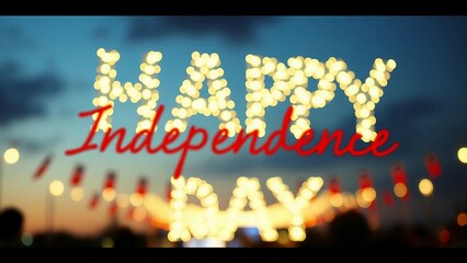 Happy Independence Day typography