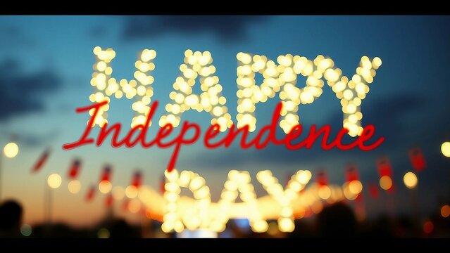 Happy Independence Day typography