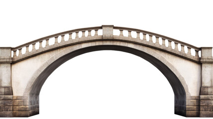 Arched bridge, isolated on transparent background