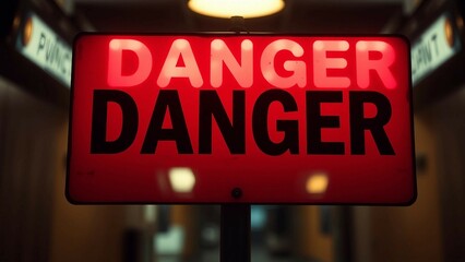 Obraz premium Danger typography sign