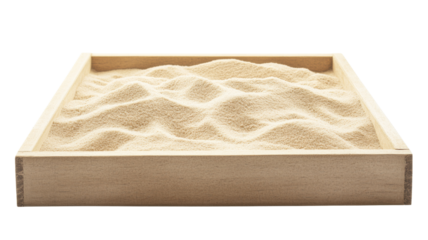 Sandbox with clean, isolated on transparent background