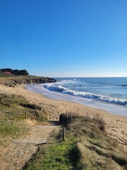 Beach on a sunny winter day