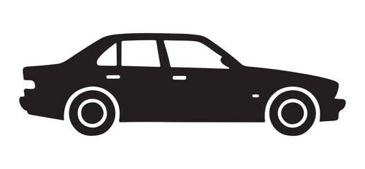 Classic Sedan Car Silhouette Illustration A timeless design