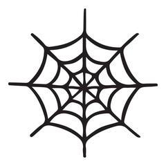 Spider web silhouette vector illustration for Halloween season decoration ideas