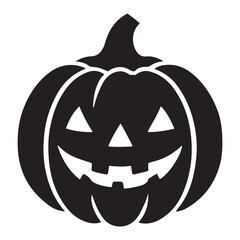 Classic Jack-o'-Lantern Silhouette Illustration for Halloween