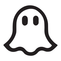 Simple Friendly Ghost Cartoon Illustration