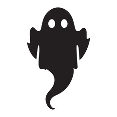 Friendly Ghost Silhouette Halloween Spooky Cute Spirit