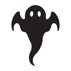 Flying Ghost Silhouette Illustration Halloween