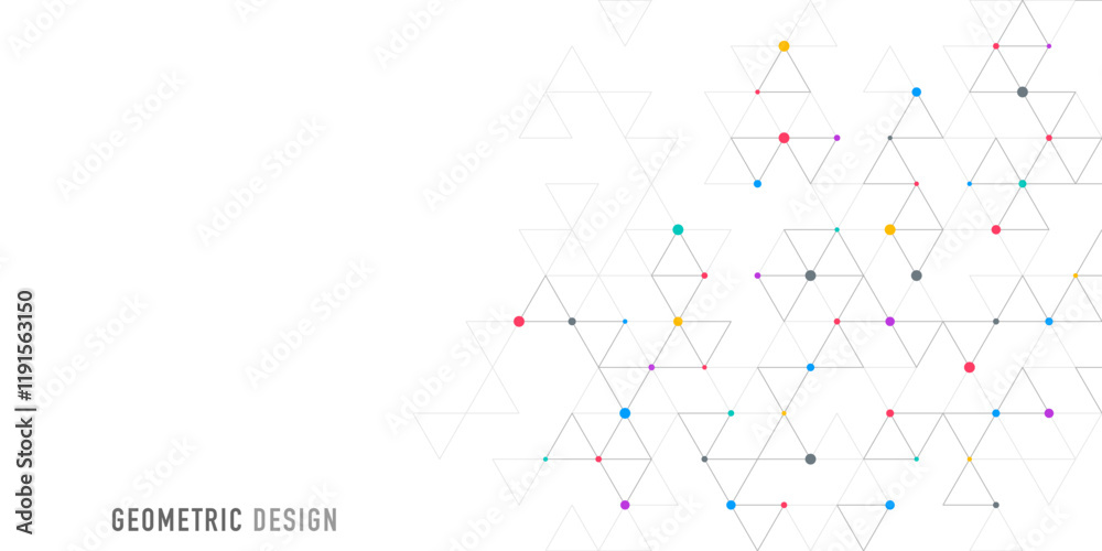 Poster Abstract vector background with a geometric pattern of triangle shapes. Graphic design element 