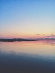 sunset over the lake