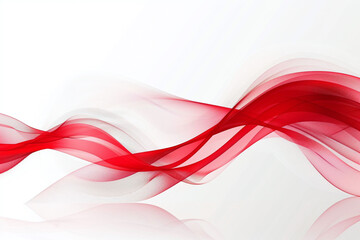 Abstract Red Background with Glowing Waves, Light Trails, and Shimmering Particles for a Digital Fantasy Design