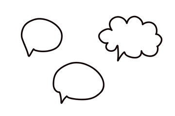 speech bubbles, set, vector, white, universal, clean