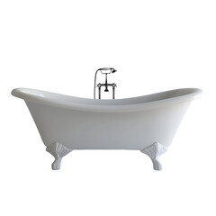 Elegant White Freestanding Clawfoot Bathtub Design Luxury Bathroom Interior spa home decor clean    
