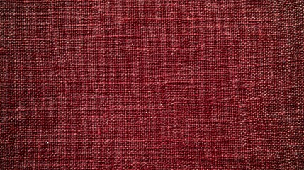Fototapeta premium Rich red fabric texture showcasing intricate woven patterns and depth of color