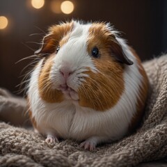 cute adorable guinea pig country pig on white background Guinea pig on black background


