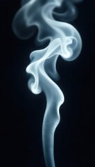 Ethereal white smoke plumes against a stark black backdrop , smoke, cloud