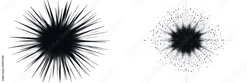 Poster Graphical representation of a minimalistic virus design highlighting abstract features and subtle details. Generative AI