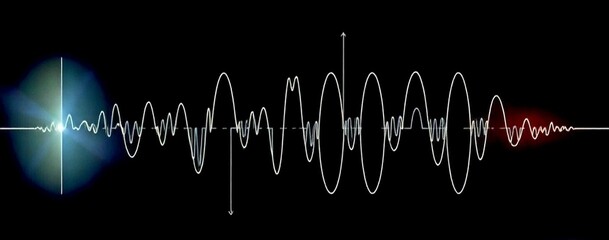 Obraz premium Digital signal science concept. A network of communication lines and radio waves
