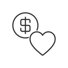 Fototapeta premium Money Love Icon