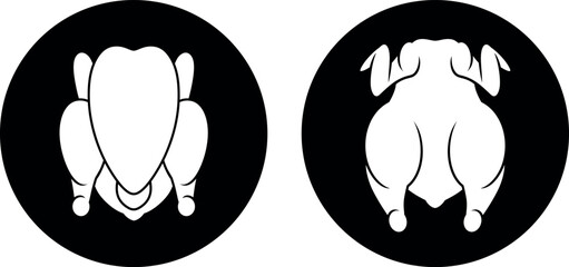 Chicken meat logo. Isolated chicken meat on white background