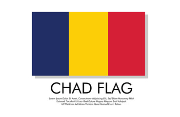 Chad flag banner Chad flag with white background illustration design Chad independence day banner design 