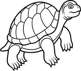 Archelon-turtle line arts with white background 