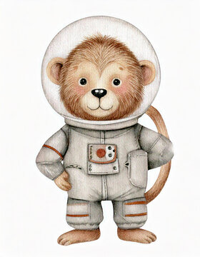 Kinder-Karneval Affe als Astronaut