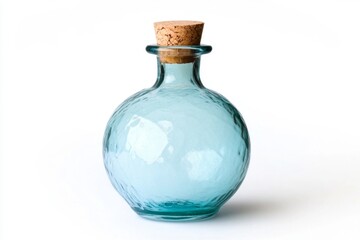Stunning Teal Glass Bottle - Unique Home Decor