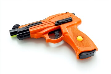 Vibrant Orange Plastic Toy Gun
