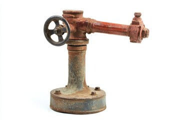 Naklejka premium Vintage Rusty Industrial Pipe Valve