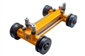 Industrial Yellow Machine with Wheels