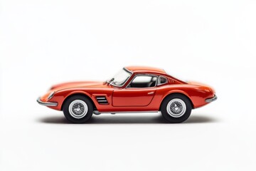 Detailed Profile of a Classic Red Toy Car