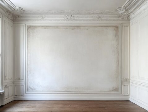 A large white room with a white wall and a white ceiling