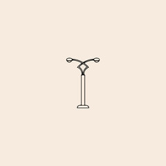 Street light icon flat vector design.