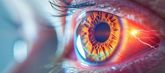 Strabismus amblyopia treatment diagram of eye muscle correction and optic nerve pathway