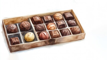 Gourmet Chocolate Selection in Elegant Presentation Box