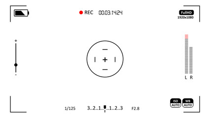 Camera recording screen overlay