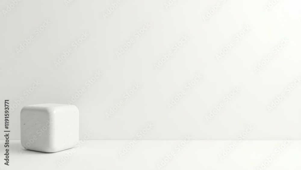 Poster sandstone web browser window on right. soft blue background. copy space for text, 3d render ai gener