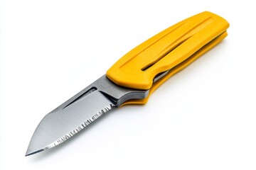 Fototapeta premium Bright Yellow Folding Pocket Knife
