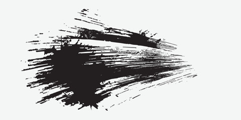 Brush hand drawn elements , flat Modern design isolated on white background