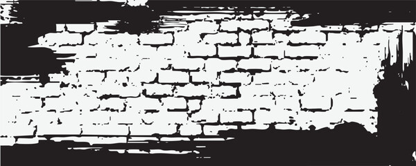 Brickwork grunge abstract background design brick wall old texture. Brickwork grunge black and white background.